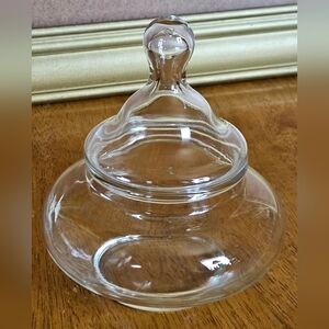 Vintage Apothecary Decorator Glass Bowl With Lid - Candy Vanity Bathroom Buffet